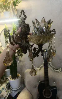 لوستر دیواری تک لاله برنز