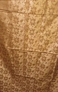 پرده  نو طلایی ساتن وحریر