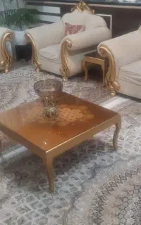 مبل نیمه استیل ۷نفره با دوتا میزبان جمعا۹نفره