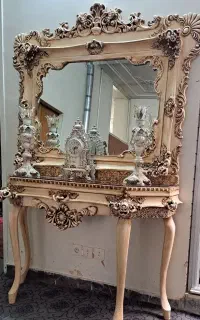 آینه شمعدون.شمعدان.آینه کنسول.عروس دومادی