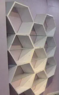 قفسه mdf طرح زنبوری بسیار شیک و بزرگ