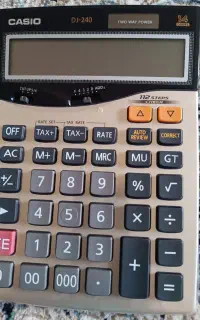 ماشین حساب کاسیو مدل DJ 240 کاملا نو