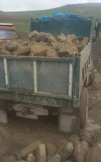 سنگ خیم شسته خاک آجر  خاکبرداری  پوکه