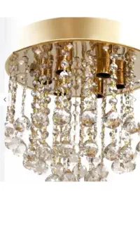 لوستر  سقفی شاهان  کریستالی پلمپ