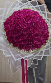 دسته گل روبانی