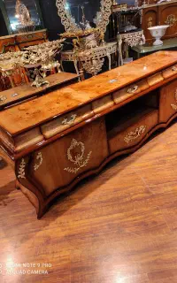 میز تلویزیون روکش ترک برنز کوب سارینا بغل خمره