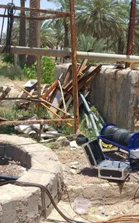 تعیین محل حفاری چاه آب با دستگاه ژئوفیزیک