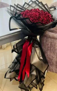 دسته گل روبانی