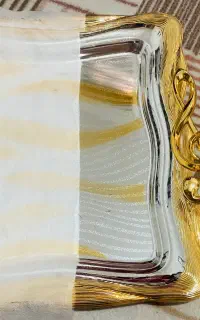 یه جفت سینی لب طلایی شیک