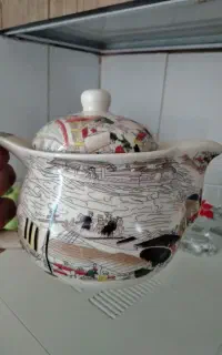 قوری و قندان شکرپاش چینی بسیار قدیمی ژاپن
