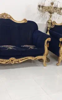 مبل نیمه استیل ورق طلا