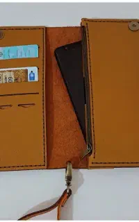 کیف پول چرم طبیعی دستدوز