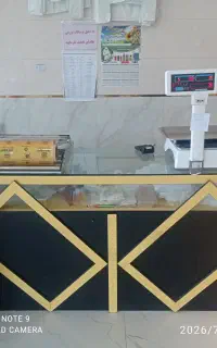 میز فروش و میز کوچک استیل و صندلی مدیریت