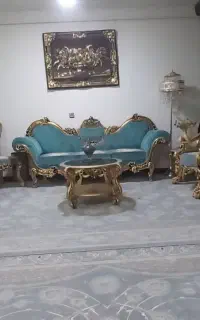 یک دست مبل ۱۰ نفره سلطنتی بسیار شیک و تمیز
