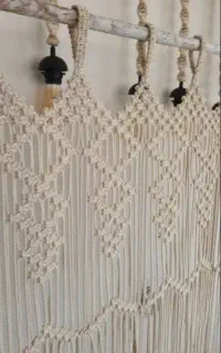 سفارش و آموزش انواع پرده مکرومه (سایز،طرح انتخابی)