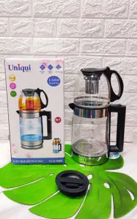 چای ساز روهمی LED دار شیشه ای یونیک ( وارداتی )