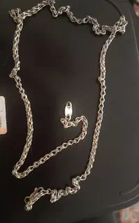 زنجیر دست بافت نقره