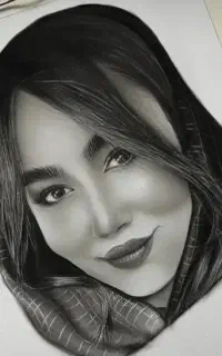 طراحی چهره سیاه قلم