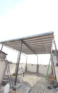 نصب واجراو تعمیر و تعویض سقف شیروانی و پوشش سوله