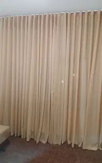 پرده حریر ۹متر با زیر پرده،دوخت مینیمال