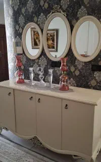کنسول آینه چوب و میز تلوزیون