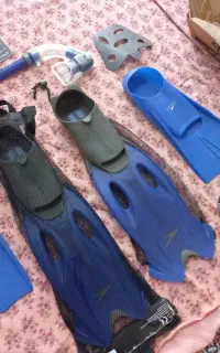 عینک و اسنورکل و فین غواصی پلمپ استفاده نشده