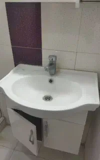 سنگ روشویی بهمراه باکس و شیر و آینه