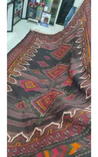 گلیم دست باف قدیمی ۹متری خوشرنگ ۵۰ساله