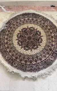 فرش ماشینی گرد یک در یک