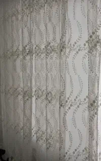 پرده تور گل برجسته