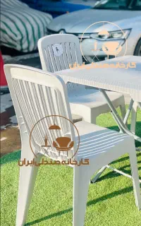 میز و صندلی پلاستیکی طرح برگین نهارخوری غذاخوری