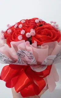 باکس گل رز روبانی گلدونی رنگبندی سفارسی