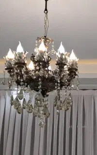 لوستر برنز آنتیک ۸ شاخه دو عدد