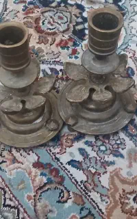 یک جفت شمعدان برنجی