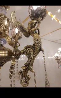 لوستر برنز ۸شاخه ۱۲شعله برنز سنگین وزن