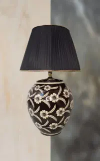 آباژور رومیزی نقاشی زیرلعابی