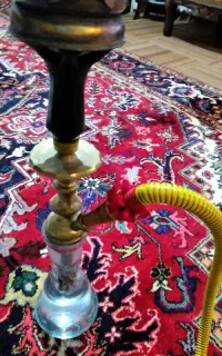 قلیان  کوچک برنجی سنگین وزن طعم دوسیب