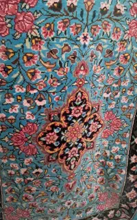 دو عدد رومیزی فرش تمام ابریشم