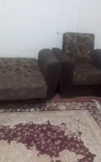 مبل راحتی تخت شو تنه استیل بدون میز عسلی