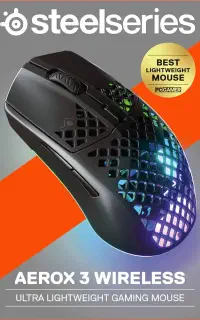 موس گیمینگ حرفه ای SteelSeries Aerox 3 Wireless