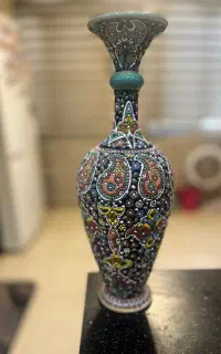 گلدان تزیئنی نقش برجسته دست ساز زیبا
