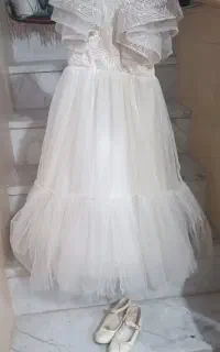 لباس عروس بچه با کفش ست