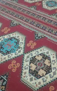 ی جفت گلیم فرش همراه ی پادری ی جفت روفرشی