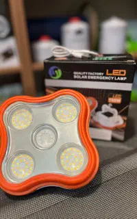 چراغ شارژی +پنل خورشیدی