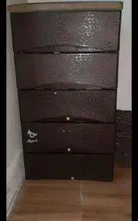 فایل ۵ کشو پلاستیکی با رویه چوب