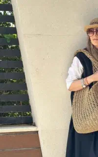 بافتنی کلاه کیف رافیا