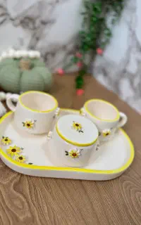 محصولات سرامیکی دستساز،چایخوری دونفره