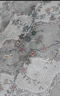 گلیم فرش  پرز دار گل برجسته سالم