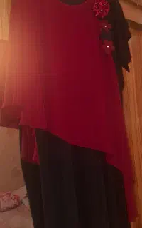 پیراهن حریر زرشکی
