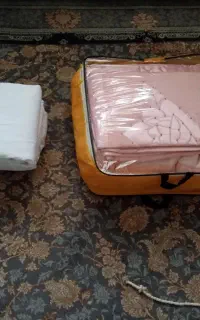 روتختی دونفره ملحفه پرده ست صورتی